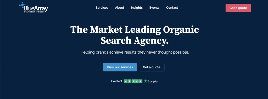 blue array home screen