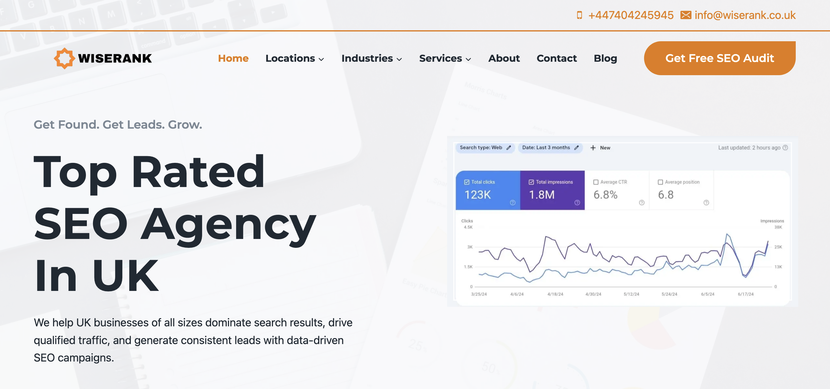 wiserank home screen